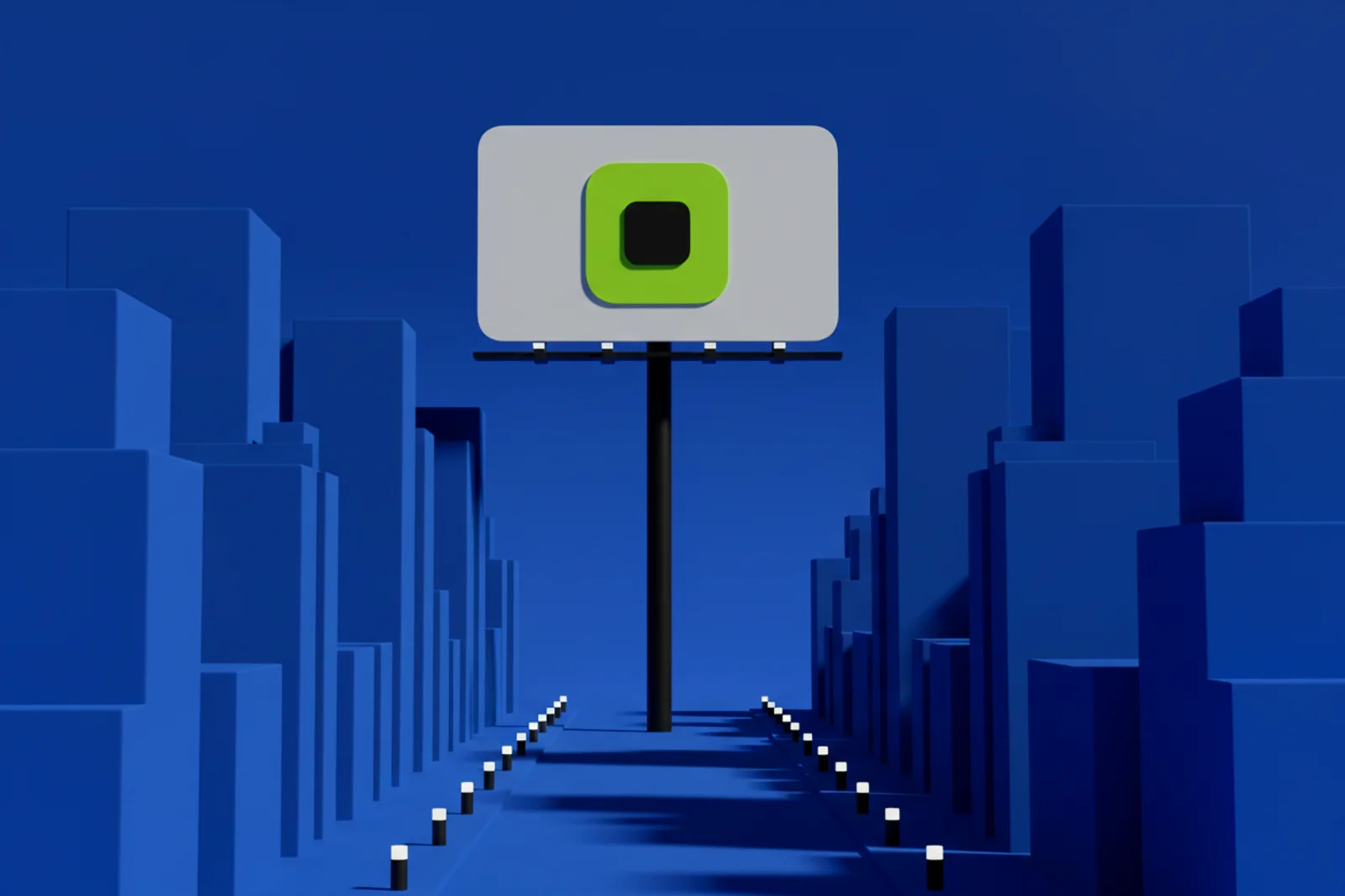 A transit shelter poster at dusk with an AriaQR code built from the campaign photograph, and a commuter holding up a phone to scan it.