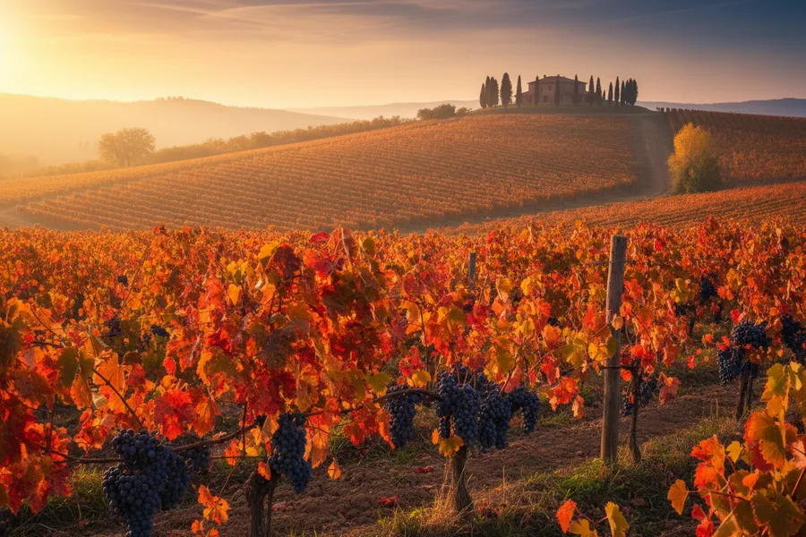 The vineyard in autumn